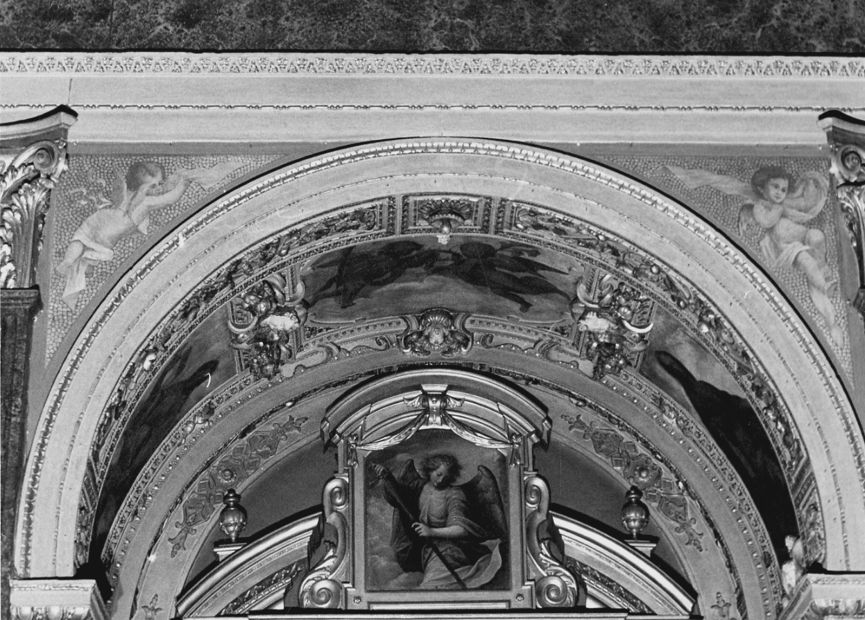 putti alati (decorazione pittorica, opera isolata) di De Giorgi Giuseppe (attribuito) (fine/inizio secc. XIX/ XX)