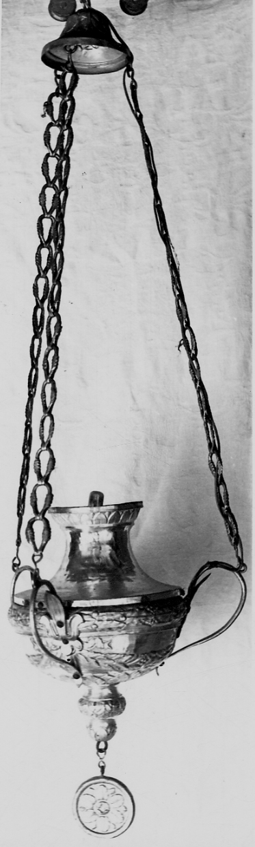 lampada pensile a vaso, coppia - bottega lombardo-piemontese (fine sec. XIX)