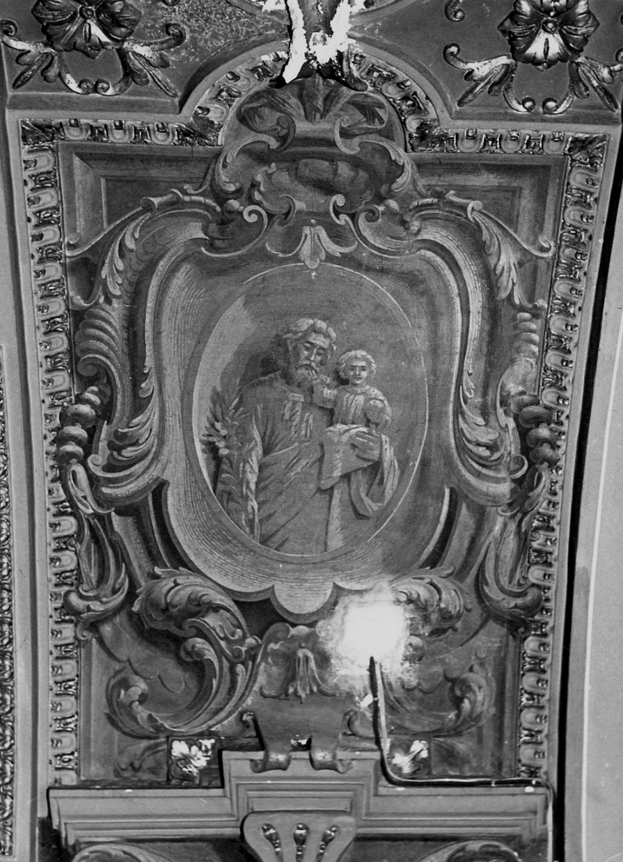 San Giuseppe e Gesù Bambino (decorazione pittorica, elemento d'insieme) - ambito lombardo-piemontese (fine/inizio secc. XIX/ XX)