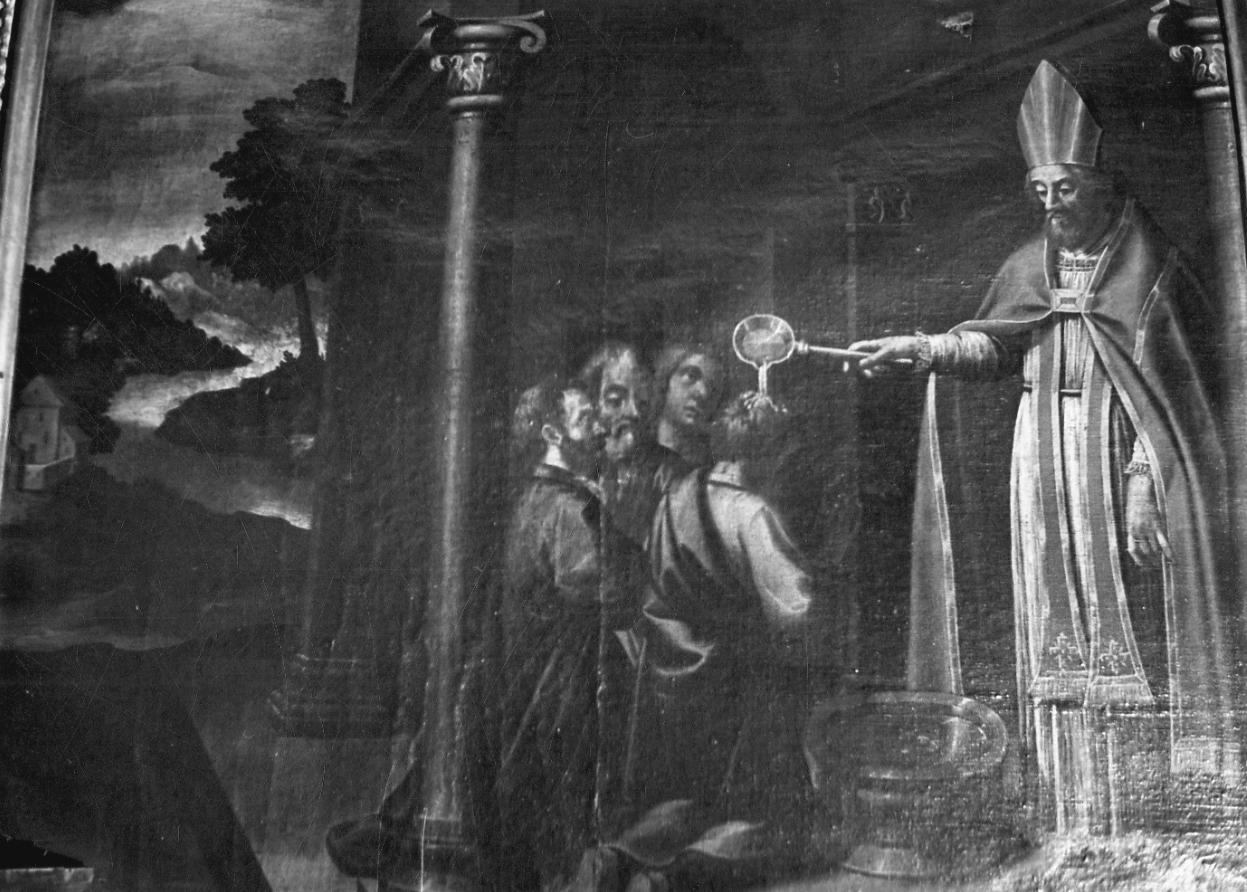 Anania battezza San Paolo ridonandogli la vista (dipinto, opera isolata) - ambito novarese (prima metà sec. XVII)