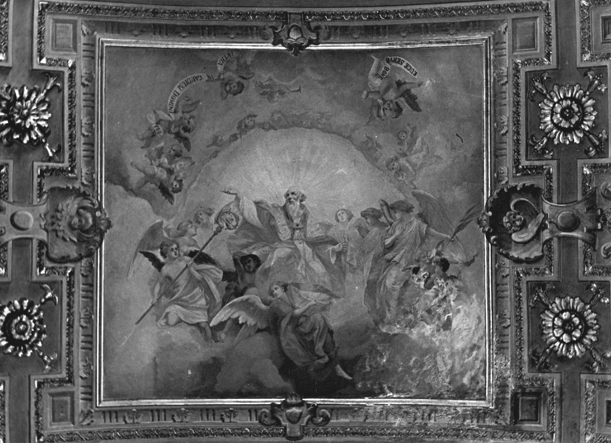 gloria di Santo (decorazione pittorica, elemento d'insieme) - ambito lombardo (fine/inizio secc. XIX/ XX)