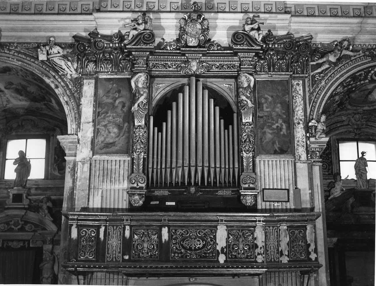tribuna d'organo, opera isolata - bottega novarese (metà sec. XVII)