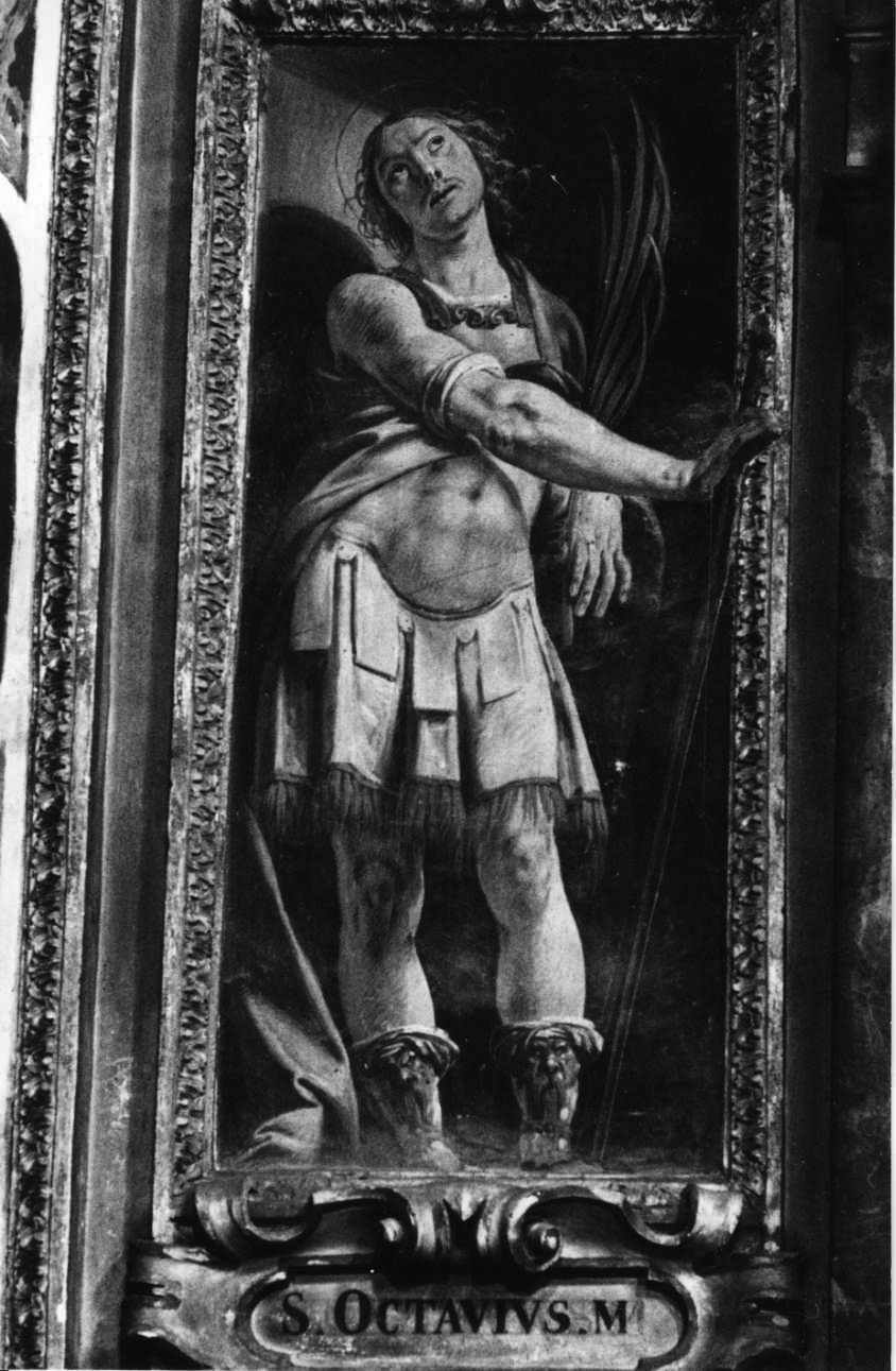 Sant'Ottavio (decorazione pittorica, elemento d'insieme) di D'Enrico Antonio di Giovanni detto Tanzio da Varallo (secondo quarto sec. XVII)