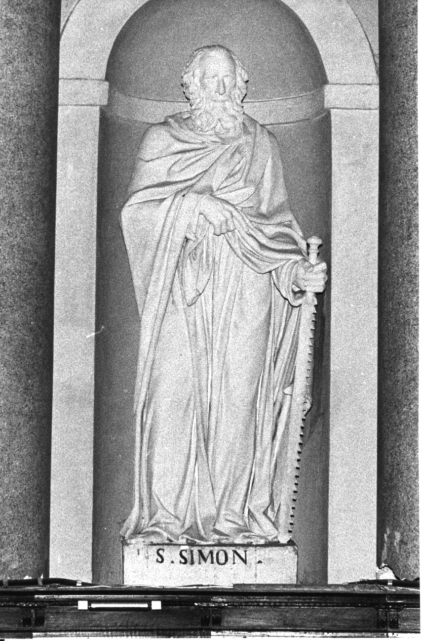San Simone Apostolo (scultura, opera isolata) di Prinetti (secondo quarto sec. XIX)