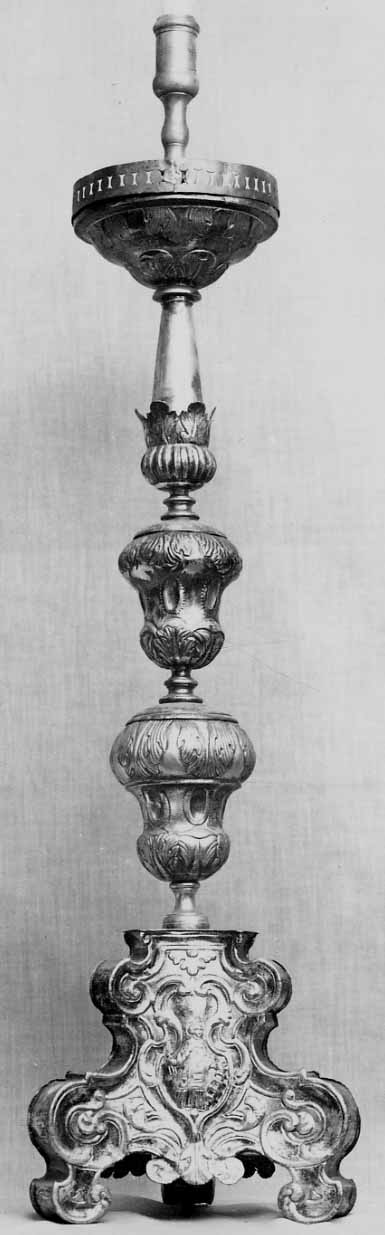 candeliere, serie - bottega lombarda (seconda metà sec. XVIII)