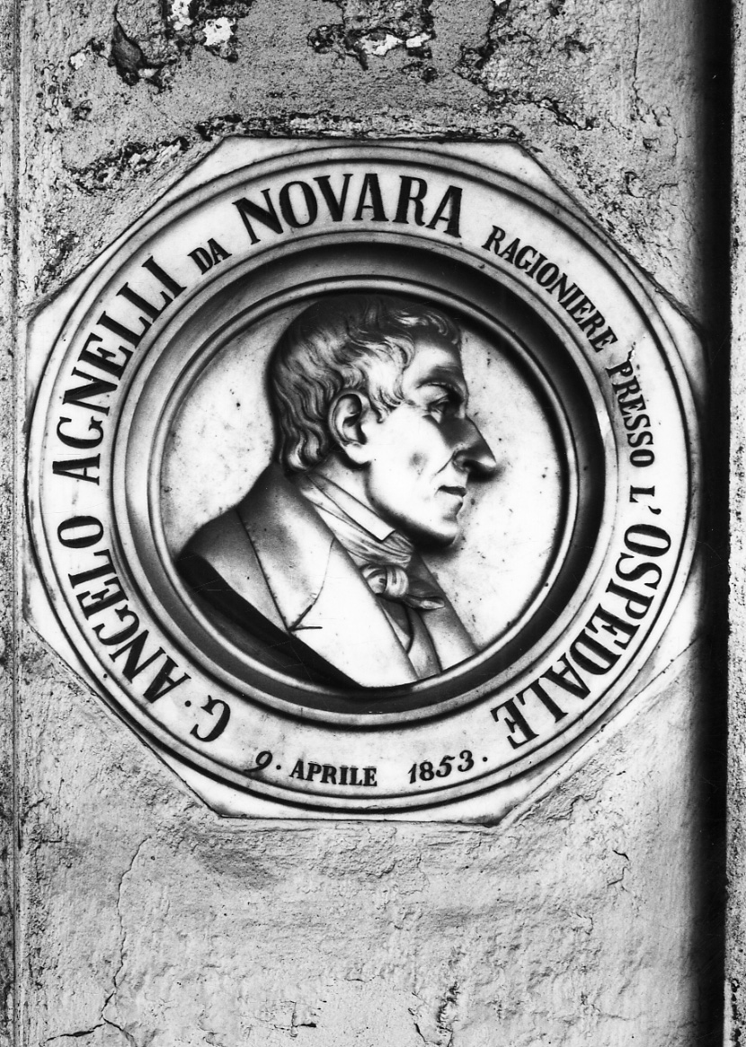 ritratto di Angelo Agnelli (scultura, opera isolata) - bottega novarese (sec. XIX)