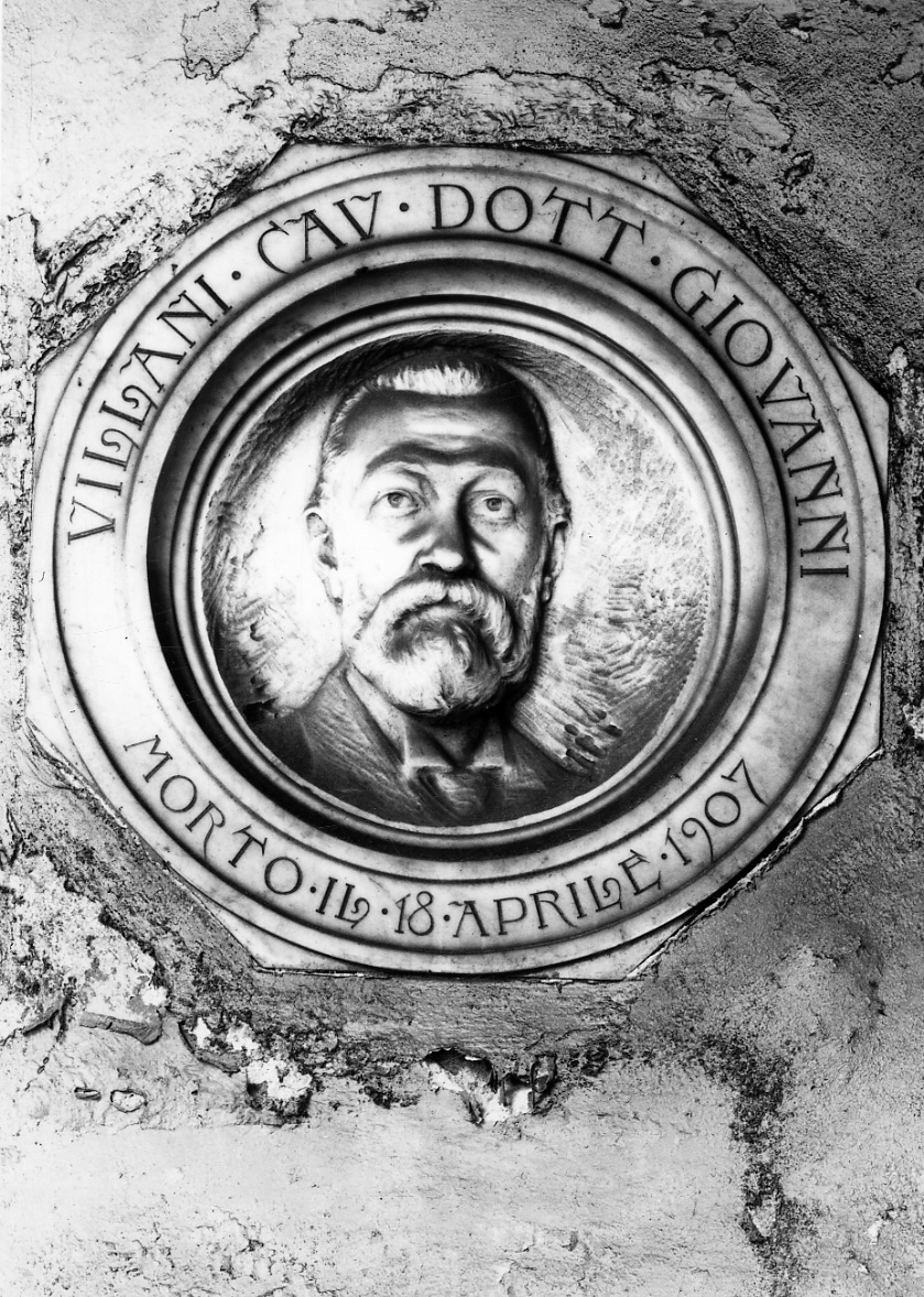 ritratto di Giovanni Villani (scultura, opera isolata) di Cantoni Carlo (attribuito) (inizio sec. XX)