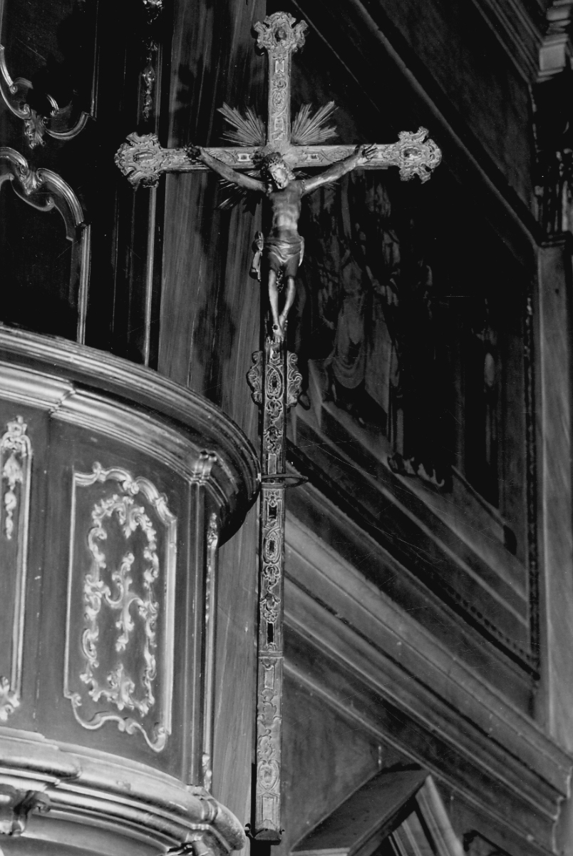 Cristo crocifisso (croce del pulpito, opera isolata) - bottega piemontese (metà sec. XVIII)