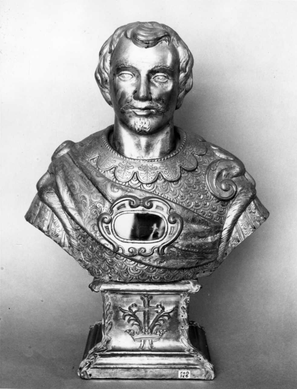 Santo (reliquiario - a busto, opera isolata) - bottega lombardo-piemontese (sec. XIX)