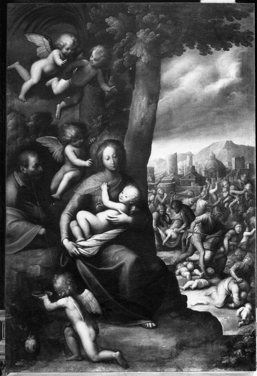 fuga in Egitto (dipinto, opera isolata) di Caccia Orsola Maddalena (prima metà sec. XVII)