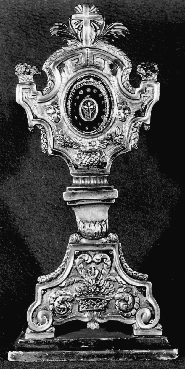 reliquiario - a ostensorio, opera isolata - bottega piemontese (seconda metà sec. XVIII)