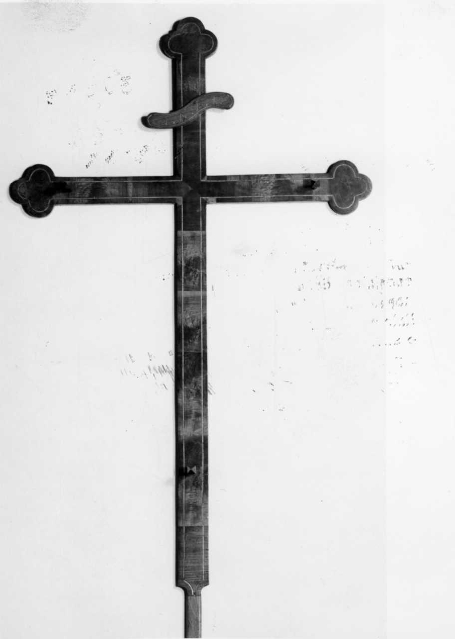 croce processionale, opera isolata - bottega piemontese (fine sec. XIX)