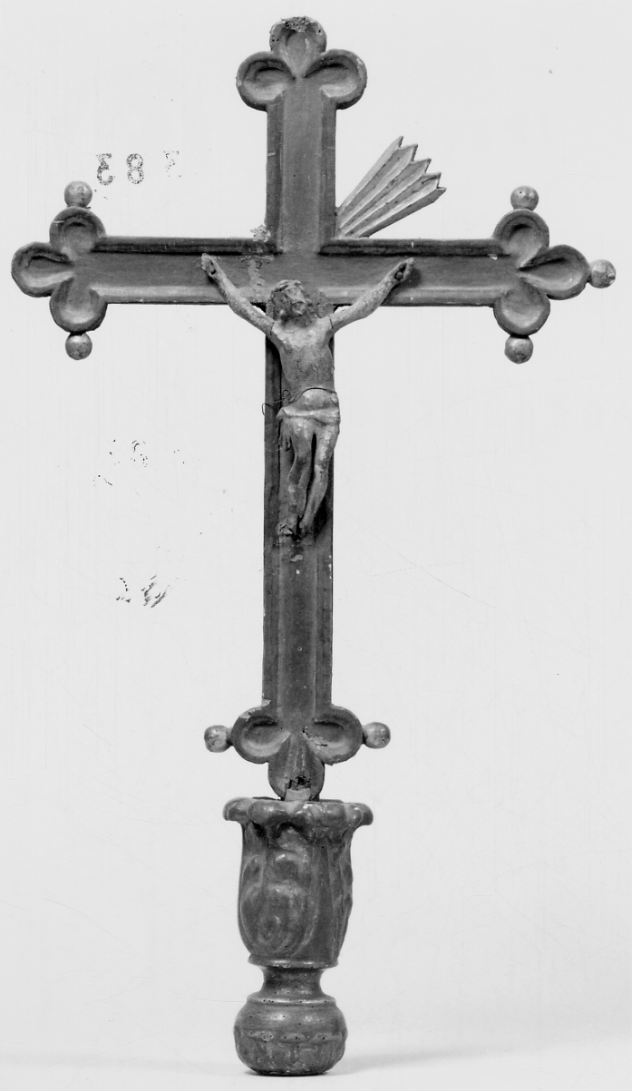 Cristo crocifisso (croce processionale, opera isolata) - bottega torinese (seconda metà sec. XVIII)