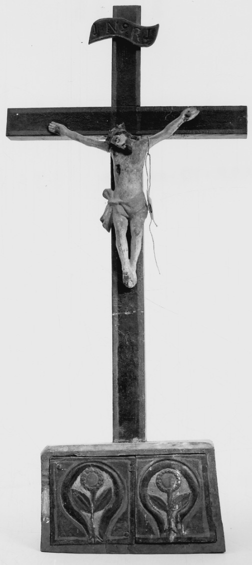 Cristo crocifisso (scultura, elemento d'insieme) - bottega della Val Susa, bottega franco-piemontese (sec. XIX)