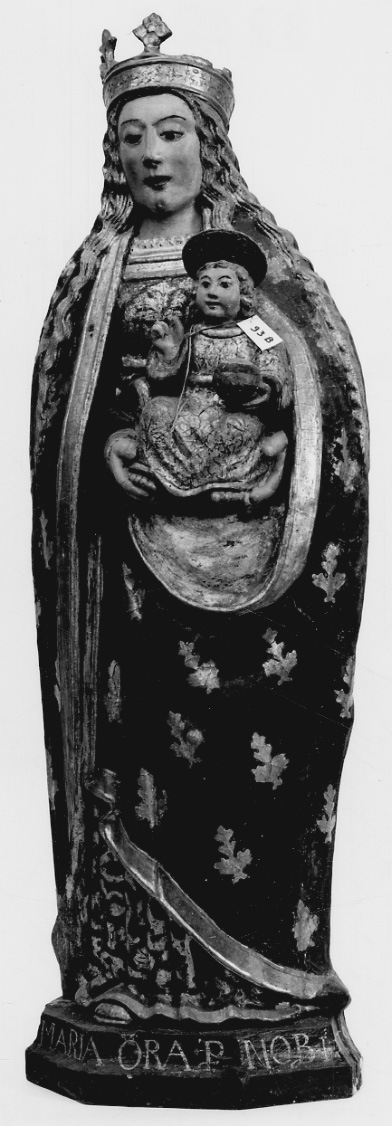 Madonna con Bambino (gruppo scultoreo, opera isolata) - bottega della Val Susa (ultimo quarto sec. XVI)