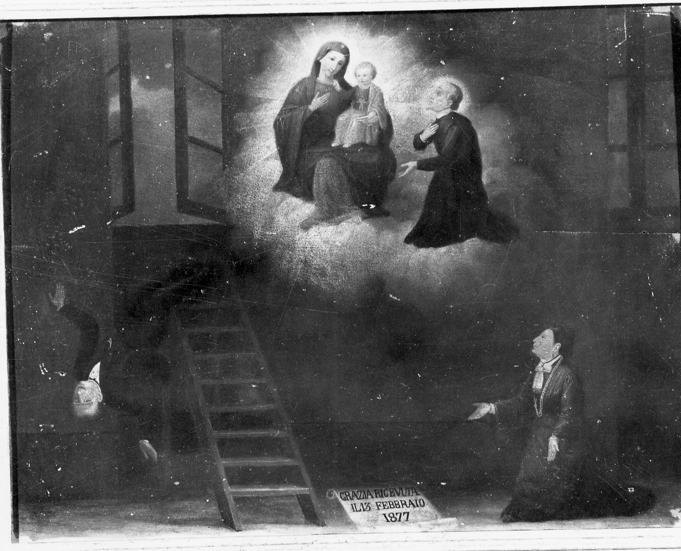 Intervento della Madonna della Consolata per sventare un incidente (ex voto, opera isolata) - ambito piemontese (ultimo quarto sec. XIX)