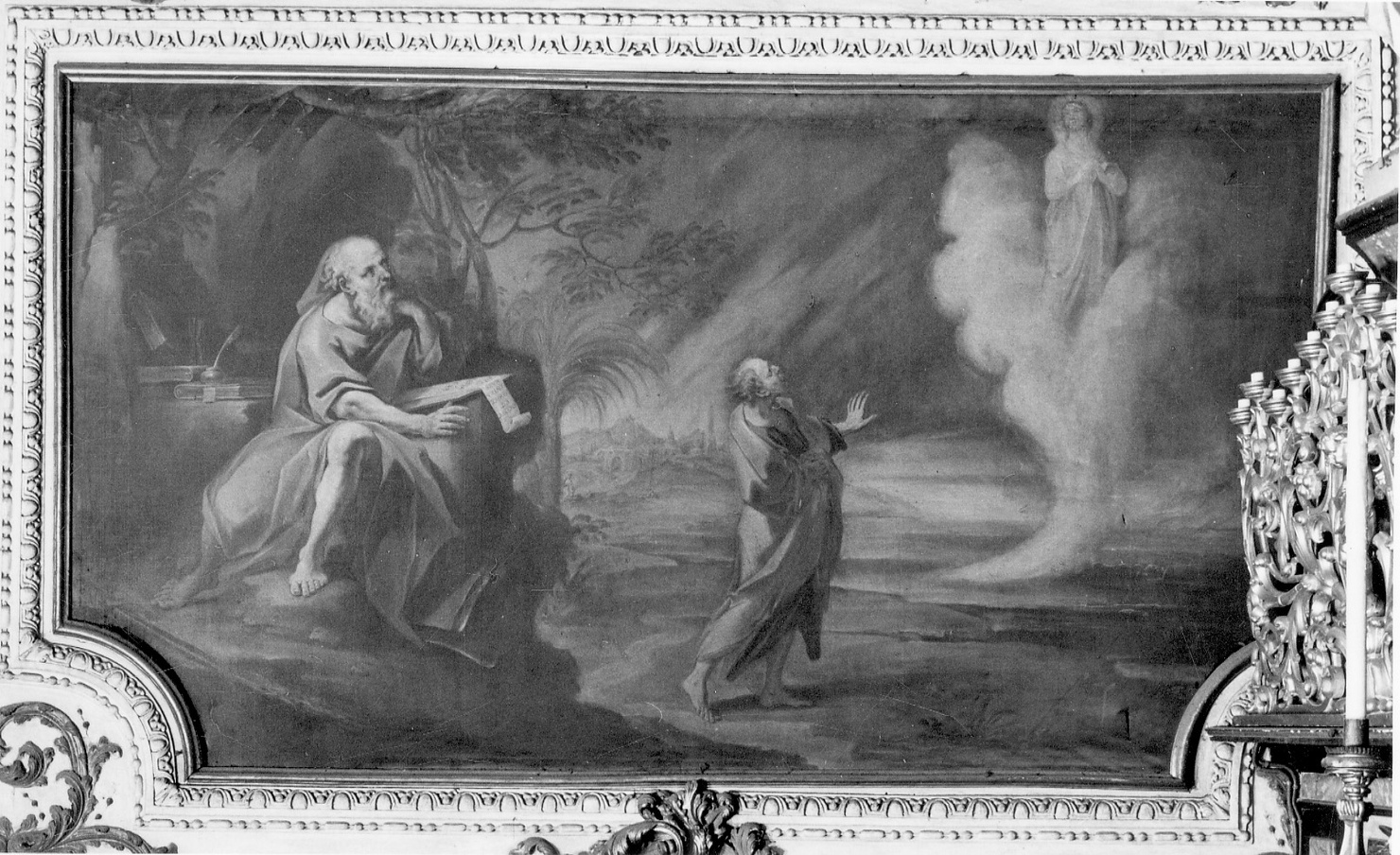 visione di Sant'Elia (dipinto, opera isolata) di Mari Giovanni Antonio (fine/inizio secc. XVII/ XVIII)
