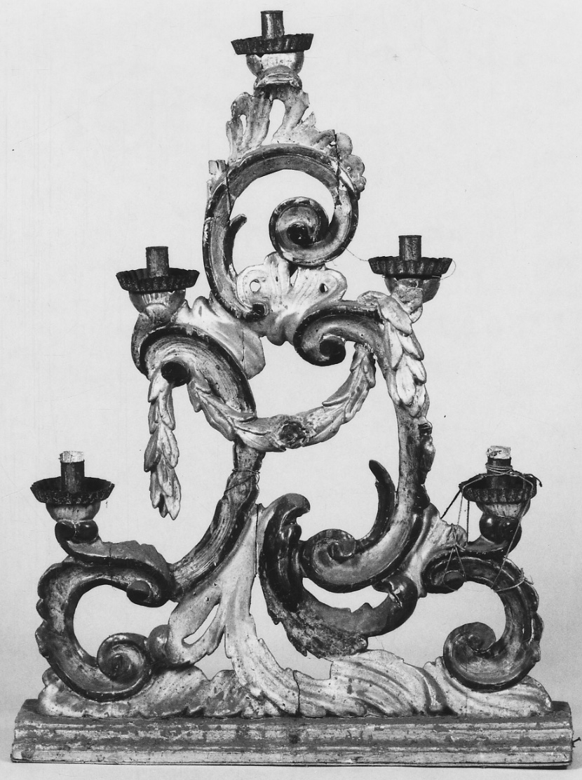candelabro, coppia - bottega piemontese (fine sec. XVIII)