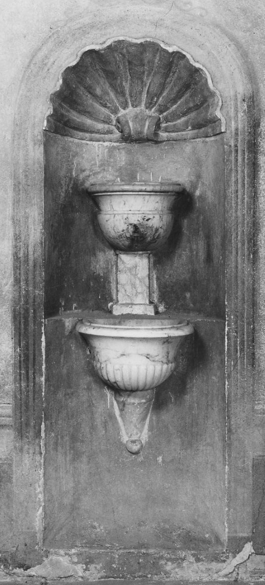 lavabo - a parete, opera isolata - bottega piemontese (prima metà sec. XVII)