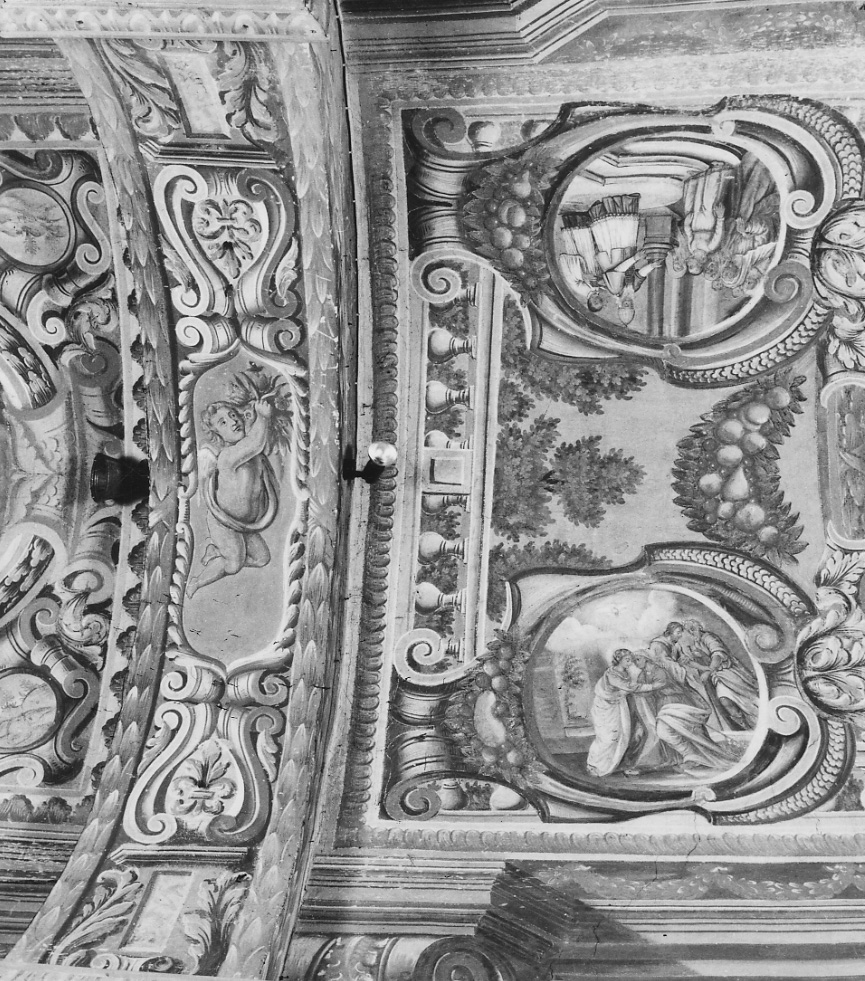 presentazione di Maria Vergine al tempio (dipinto, elemento d'insieme) di Andrietti Antonio, Pelliparis Giuseppe Antonio (ultimo quarto sec. XVII)