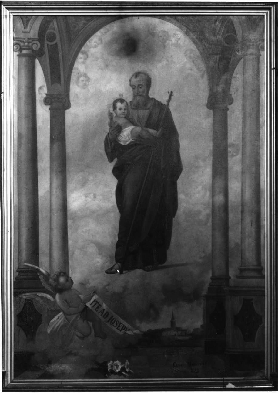 San Giuseppe e Gesù Bambino (pala d'altare, opera isolata) di Marietti Giuseppe (ultimo quarto sec. XIX)