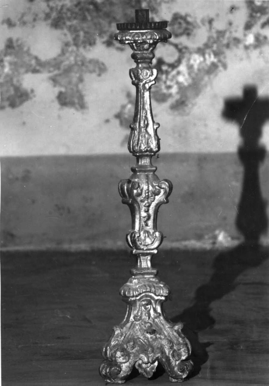 candeliere, opera isolata - bottega piemontese (prima metà sec. XVIII)