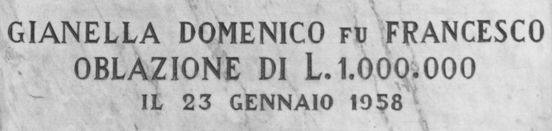 lapide commemorativa, opera isolata - bottega piemontese (metà sec. XX)