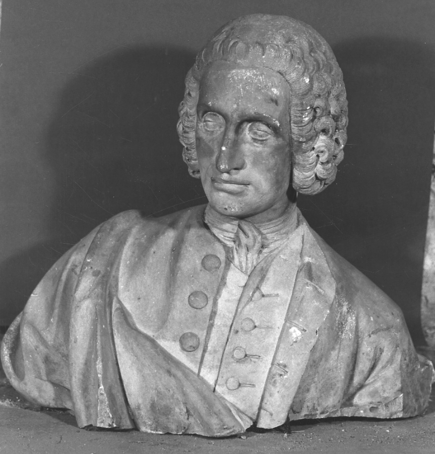 ritratto d'uomo (busto, opera isolata) - bottega piemontese (metà sec. XVIII)