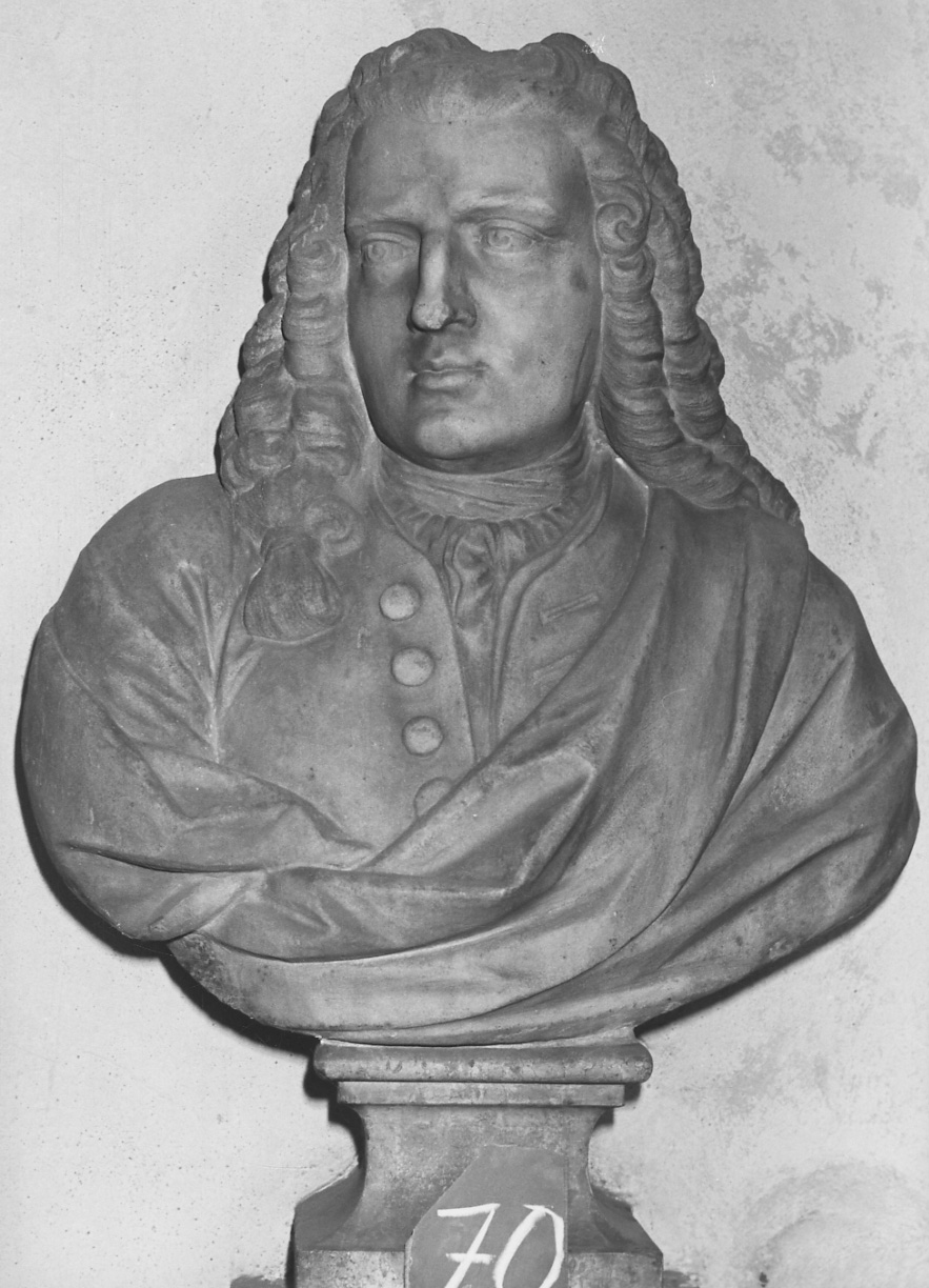 ritratto di Giuseppe Antonio Maurizio Dalmazzone (busto, opera isolata) di Parodi Giovanni Battista (metà sec. XVIII)