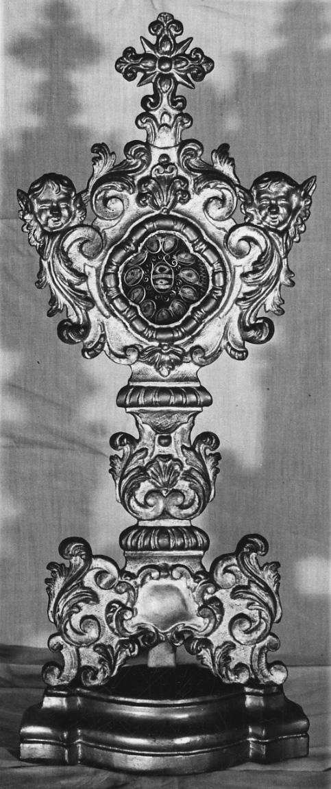 reliquiario - a ostensorio, opera isolata - bottega piemontese (seconda metà sec. XVIII)