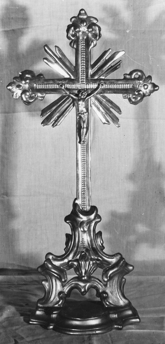 Cristo crocifisso (croce d'altare, opera isolata) - bottega piemontese (ultimo quarto sec. XVIII)