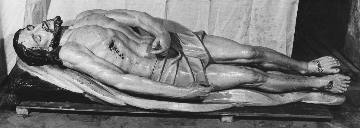 Cristo morto (scultura, opera isolata) - bottega piemontese (metà sec. XVIII)