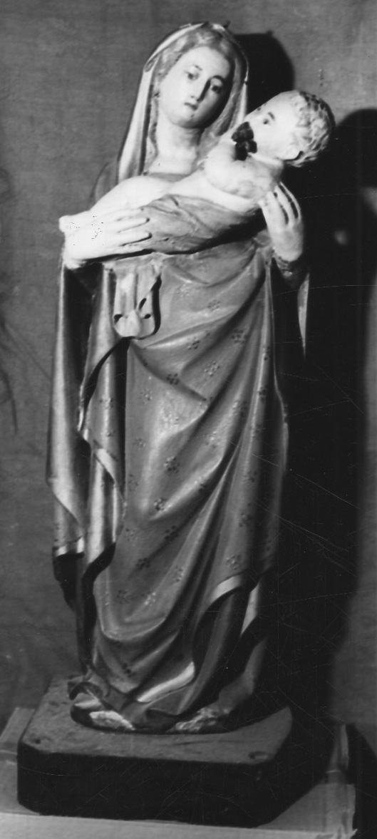 Madonna con Bambino (scultura, opera isolata) - bottega piemontese (seconda metà sec. XIX)
