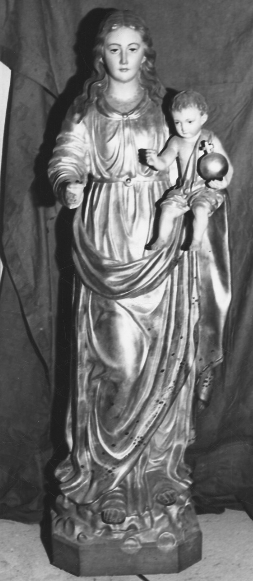 Madonna con Bambino (scultura, opera isolata) - bottega piemontese (seconda metà sec. XIX)