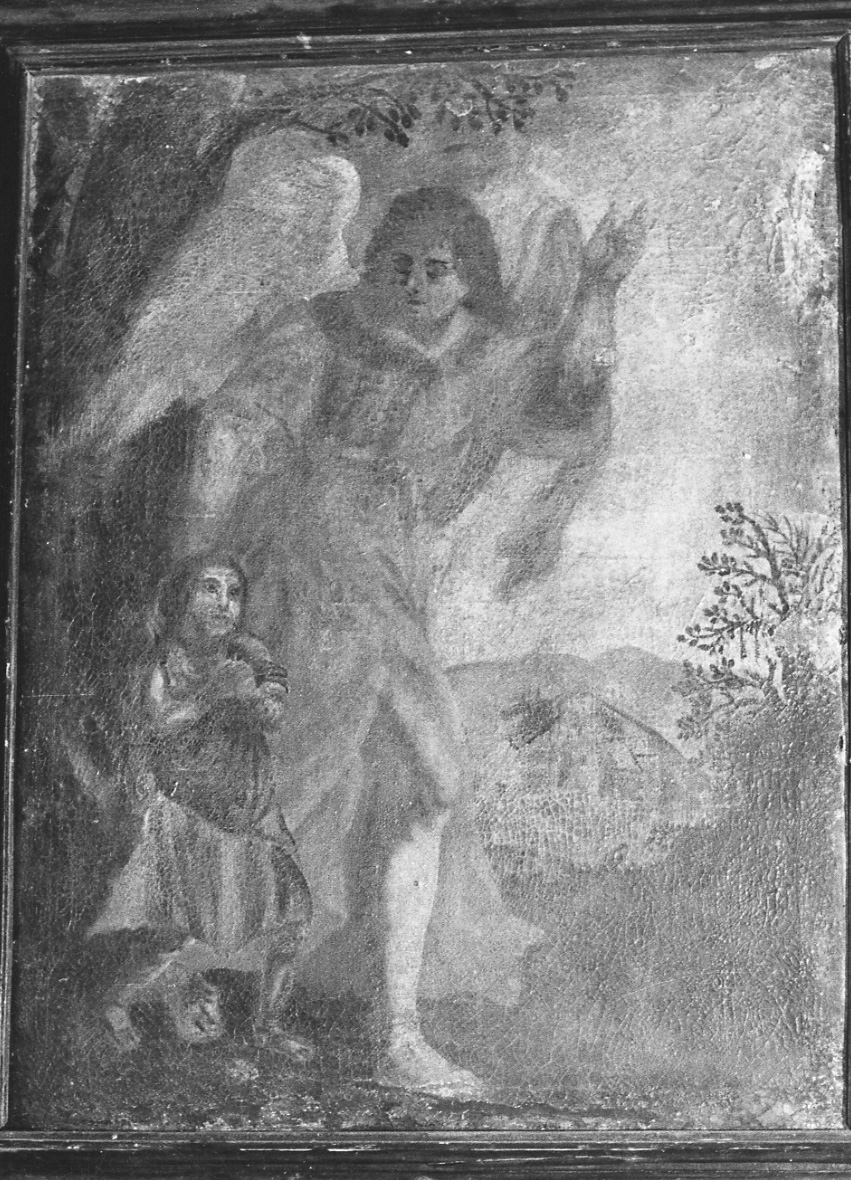 angelo custode (dipinto, opera isolata) - ambito piemontese (ultimo quarto sec. XVIII)