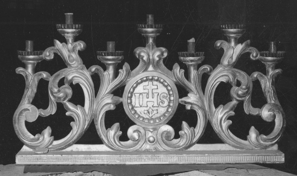 candelabro, serie - bottega piemontese (seconda metà sec. XVIII)