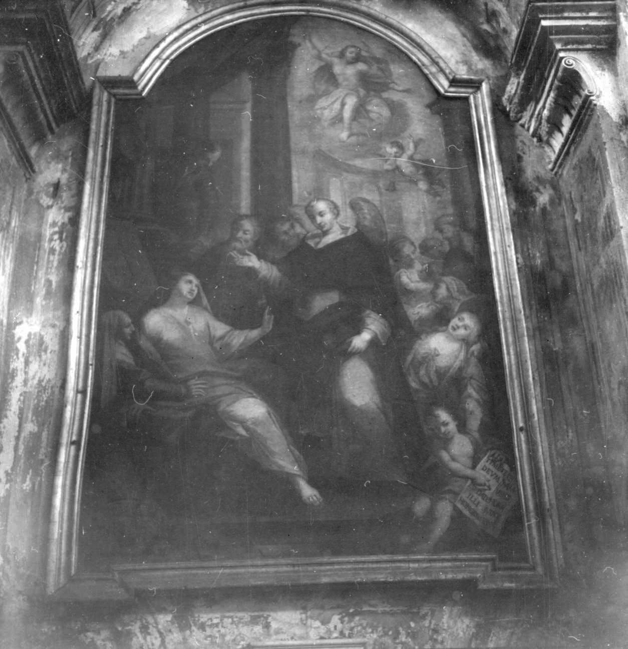 San Vincenzo Ferrer riporta alla vita un bambino (dipinto, opera isolata) di Grassi Giovanni Battista (attribuito) (metà sec. XVIII)