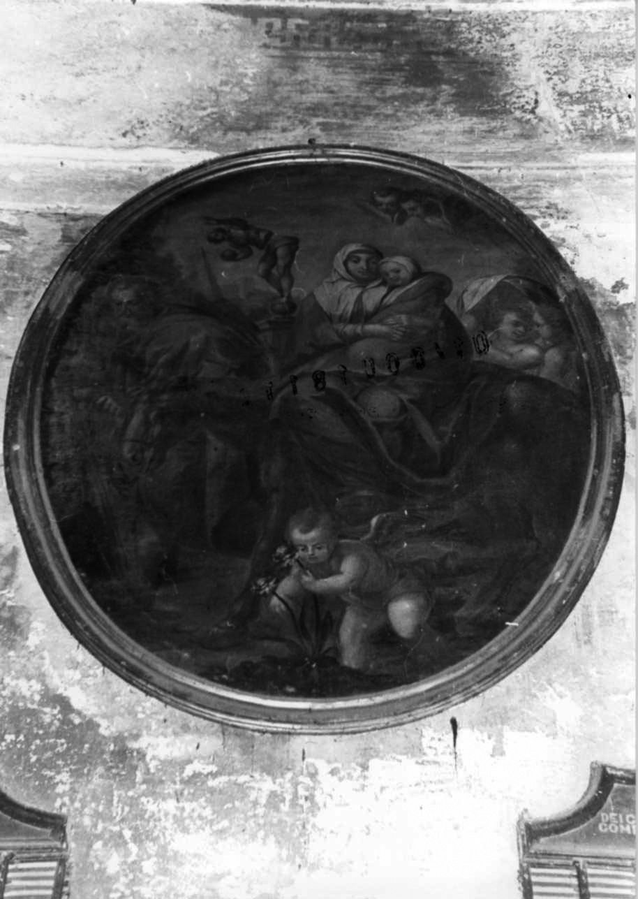 fuga in Egitto e caduta degli idoli (dipinto, opera isolata) - ambito piemontese (seconda metà sec. XVII)