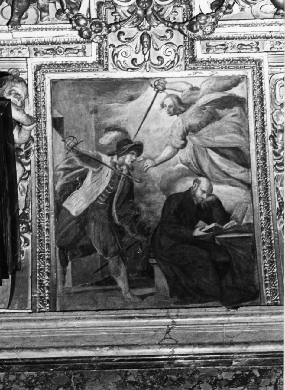 Sant'Ignazio dona il mantello al povero (dipinto, elemento d'insieme) - ambito lombardo-piemontese (seconda metà sec. XVII)
