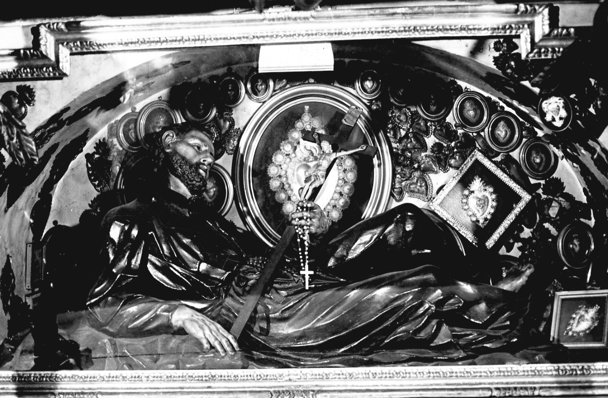 Morte di San Francesco Saverio (statua, opera isolata) di Riva Giuseppe Antonio (metà sec. XVIII)