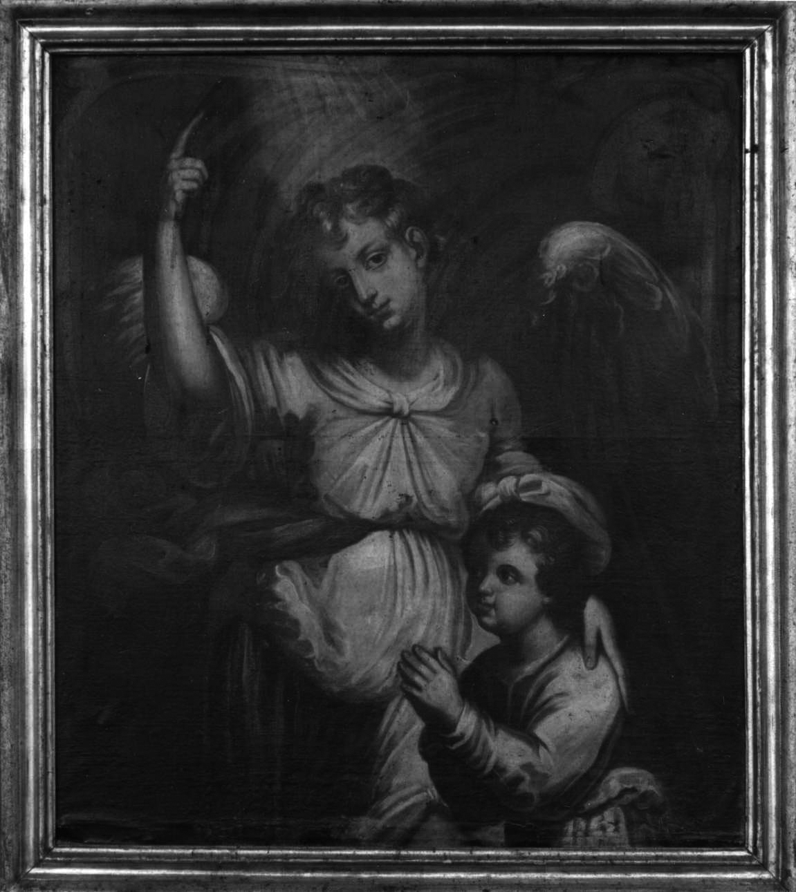 angelo custode (dipinto, opera isolata) - ambito piemontese (sec. XVIII)
