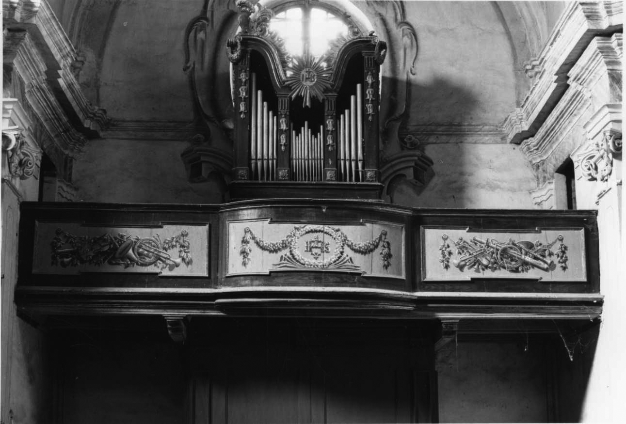 tribuna d'organo, opera isolata - bottega piemontese (prima metà sec. XVIII)