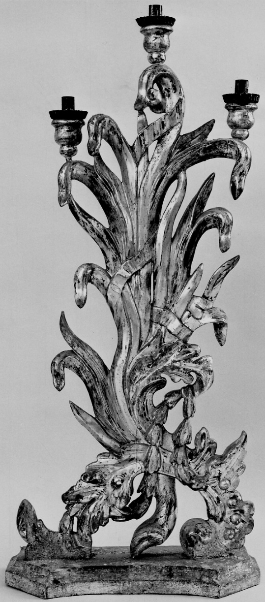 candelabro, serie - bottega torinese (terzo quarto sec. XVIII)