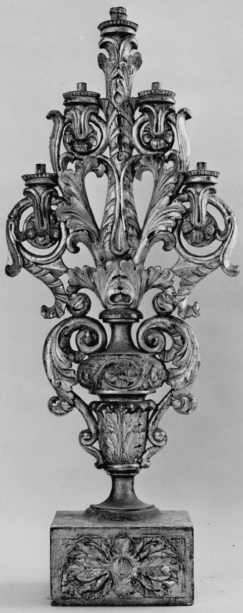 candelabro, serie - bottega torinese (primo quarto sec. XIX)