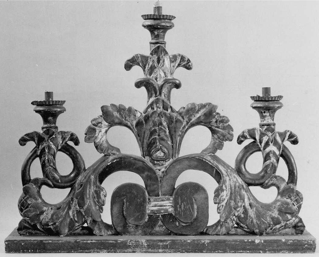 candelabro, opera isolata - bottega piemontese (primo quarto sec. XIX)