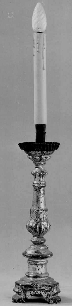 candeliere, serie - bottega piemontese (secondo quarto sec. XIX)