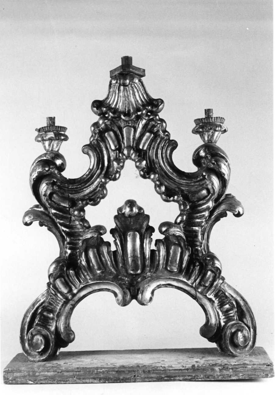 candelabro, serie - bottega piemontese (metà sec. XVIII)