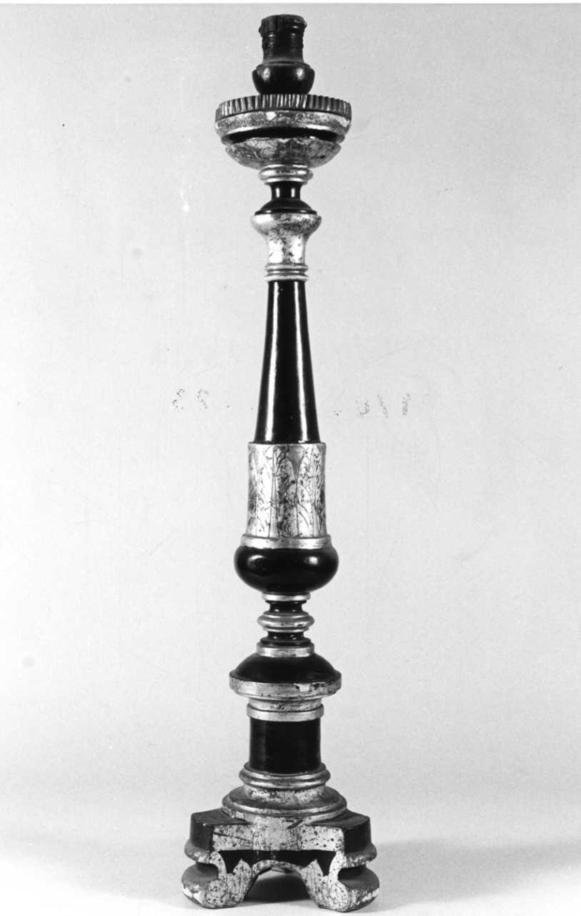 candelabro funebre, serie - bottega piemontese (primo quarto sec. XIX)