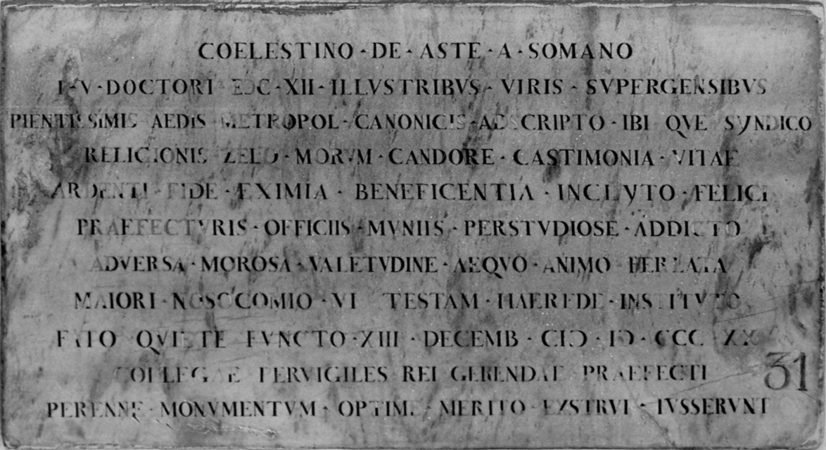 lapide commemorativa, opera isolata - bottega piemontese (primo quarto sec. XIX)