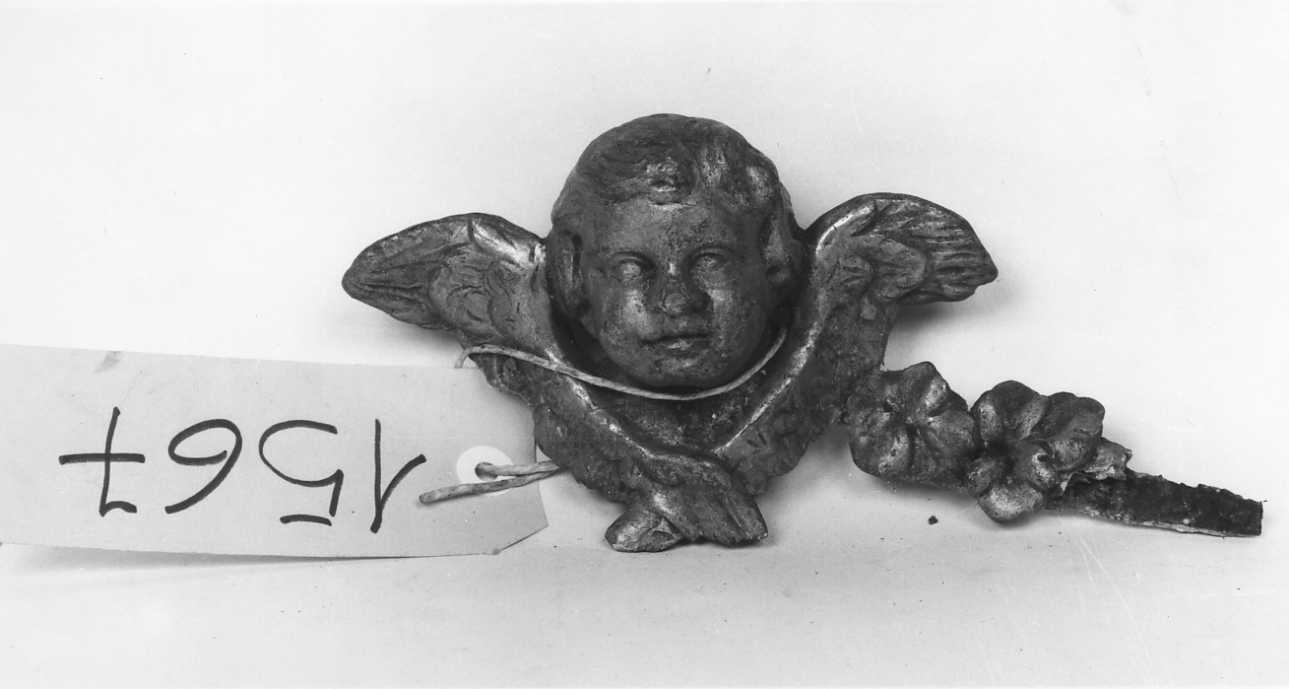 cherubino (decorazione plastica, frammento) - bottega piemontese (terzo quarto sec. XIX)